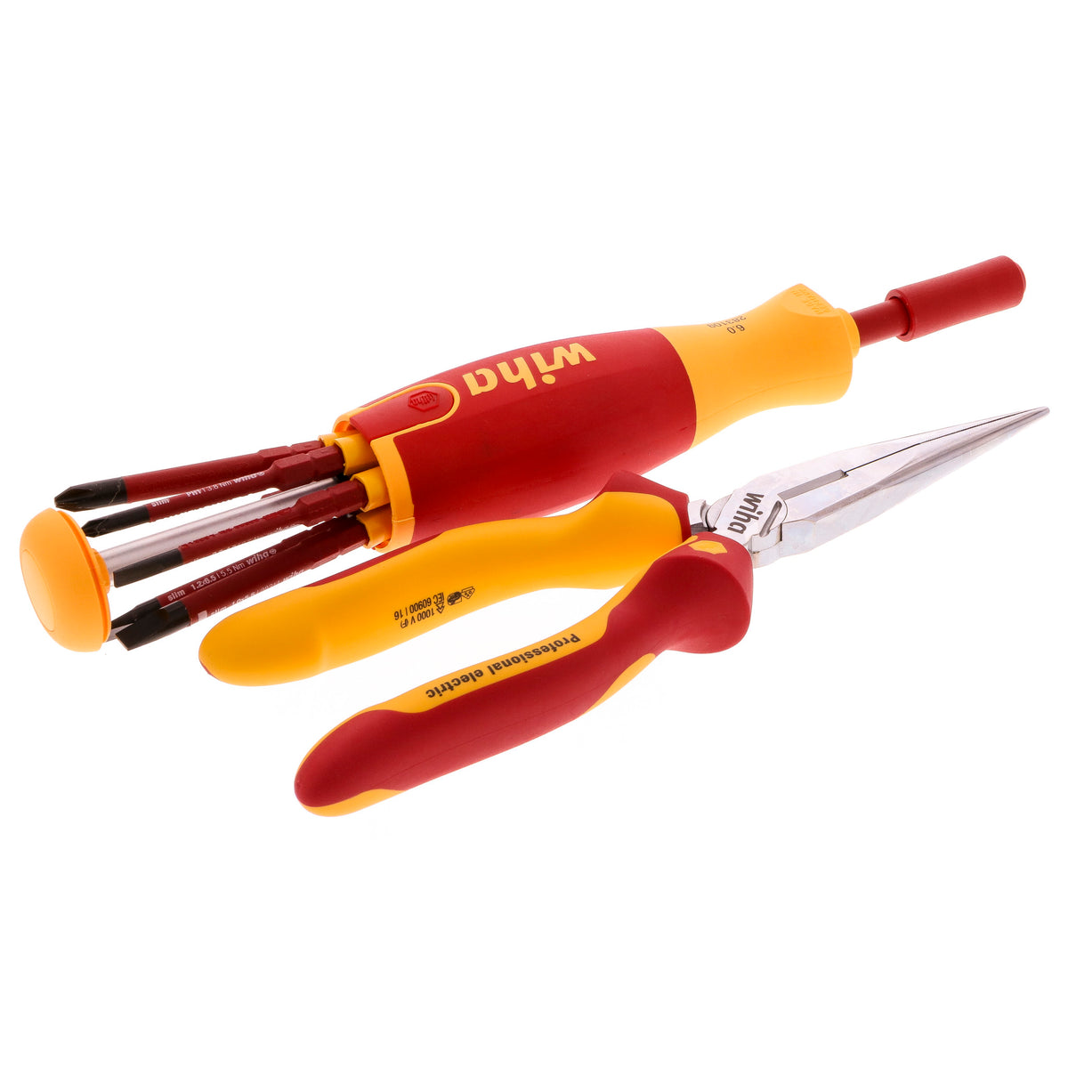 Wiha 32865 8 Piece Insulated SlimLine Blades and Pliers Set