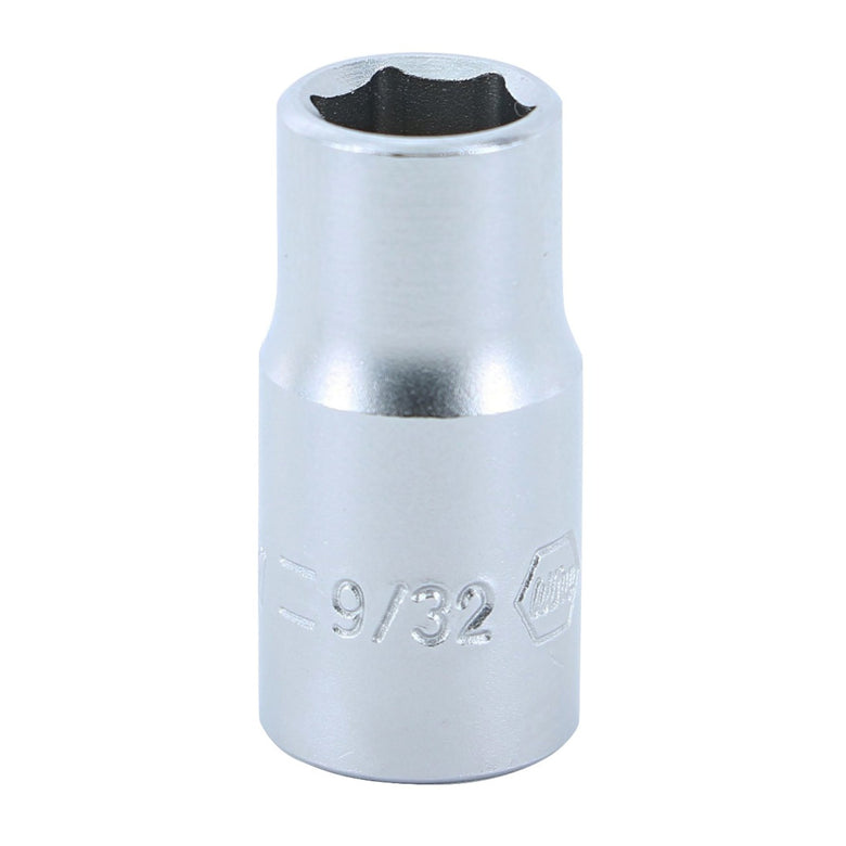 6 Point - 1/4 Inch Drive Socket - 9/32" x 25mm
