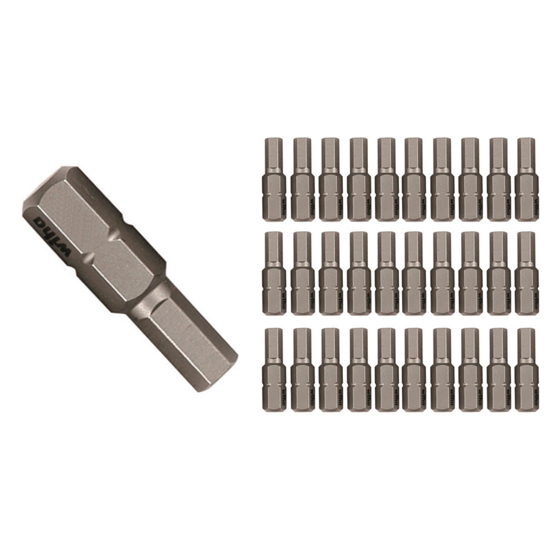 Hex Contractor Insert Bit 1/16" x 25mm - 30 Piece