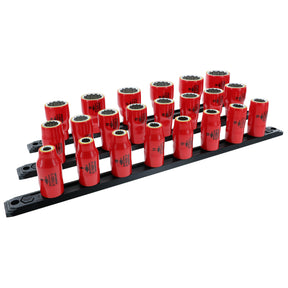 Wiha 31793 22 Piece Insulated Socket Set 1/2" Drive - Metric