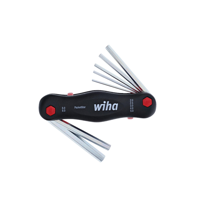 7 Piece PocketStar Fold-Out Hex Key Set - Metric