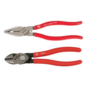 Wiha 32640 2 Piece Classic Grip Lineman's and BiCut Compound Diagonal Cutters Set