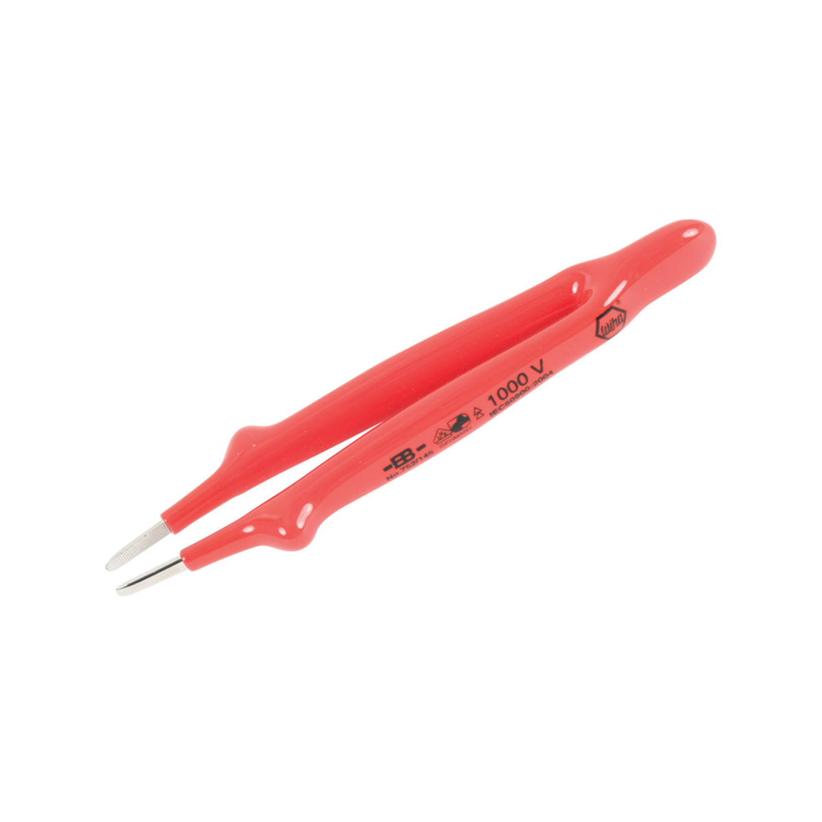 Wiha 75215 Insulated Tweezers Straight Blunt 6"