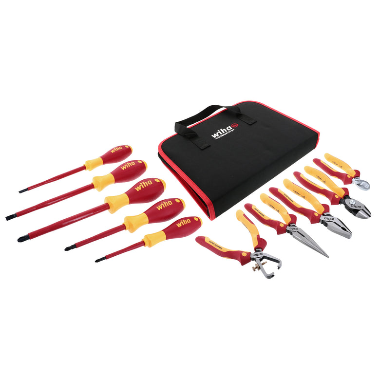 10 Piece Insulated Pliers Cutters and Screwdriver Set