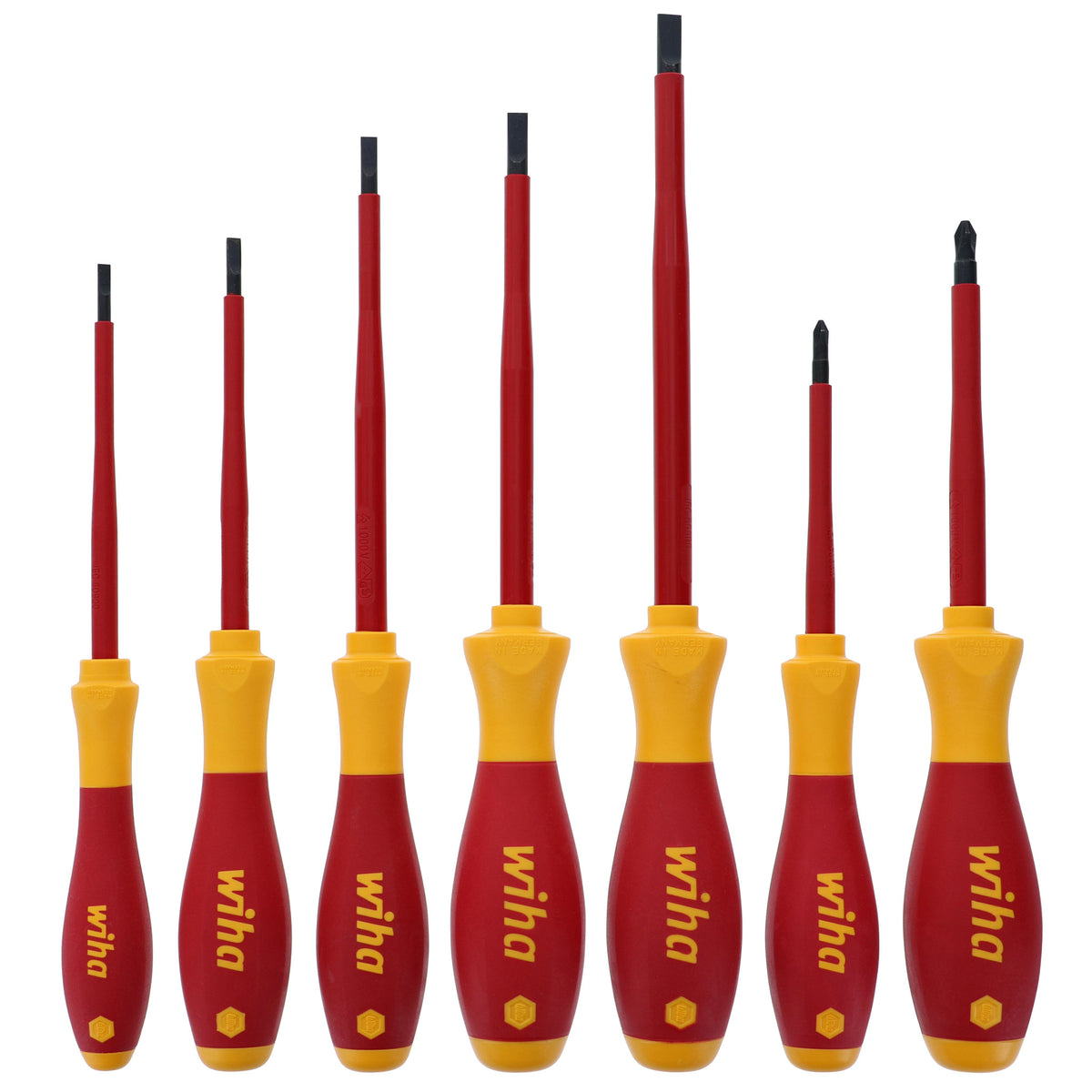 Wiha 32195 7 Piece Insulated SlimLine Screwdriver Set