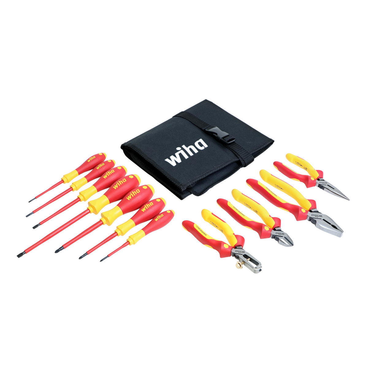 Wiha 32986 11 Piece Insulated Industrial Pliers and Screwdriver Set