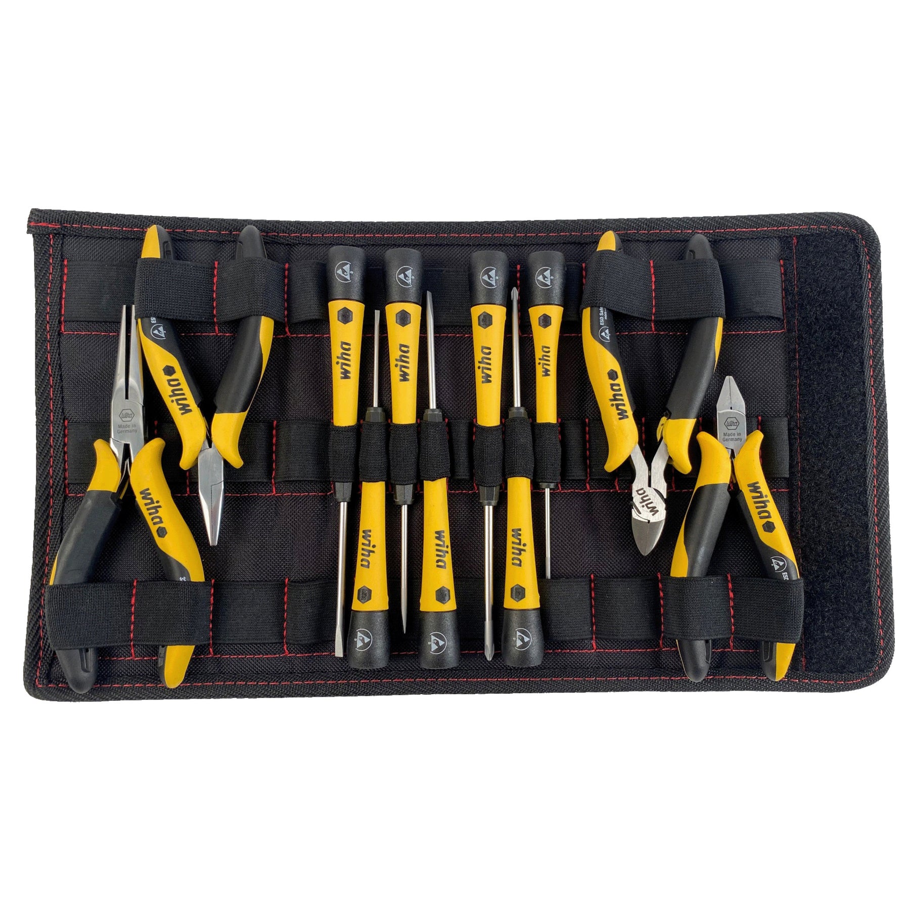 Wiha 32794 11 Piece ESD Safe PicoFinish Precision Screwdrivers and Pliers Set in Pouch