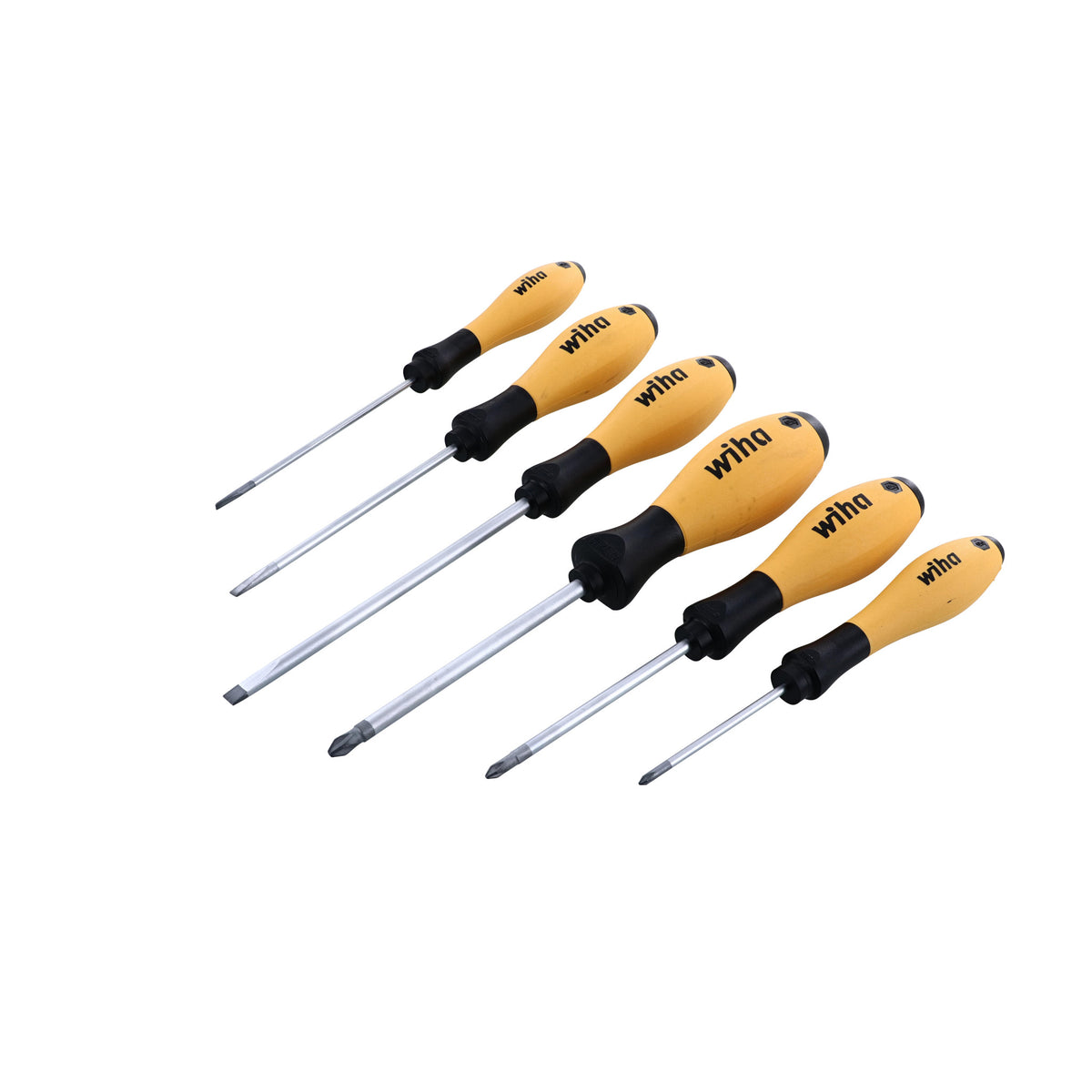 Wiha 30292 6 Piece SoftFinish ESD Slotted Phillips Screwdriver Set