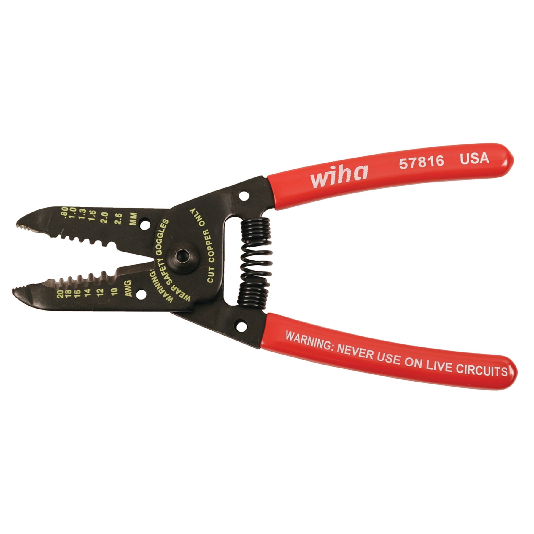 Wiha 57816 Classic Grip Wire Strippers and Cutters 6.0"