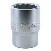 Wiha 33836 12 Point - 1/2" Drive Socket 20.0mm