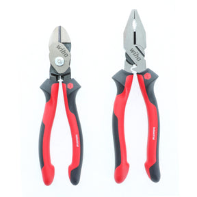 Wiha 30941 2 Piece Industrial SoftGrip Pliers and Cutters Set