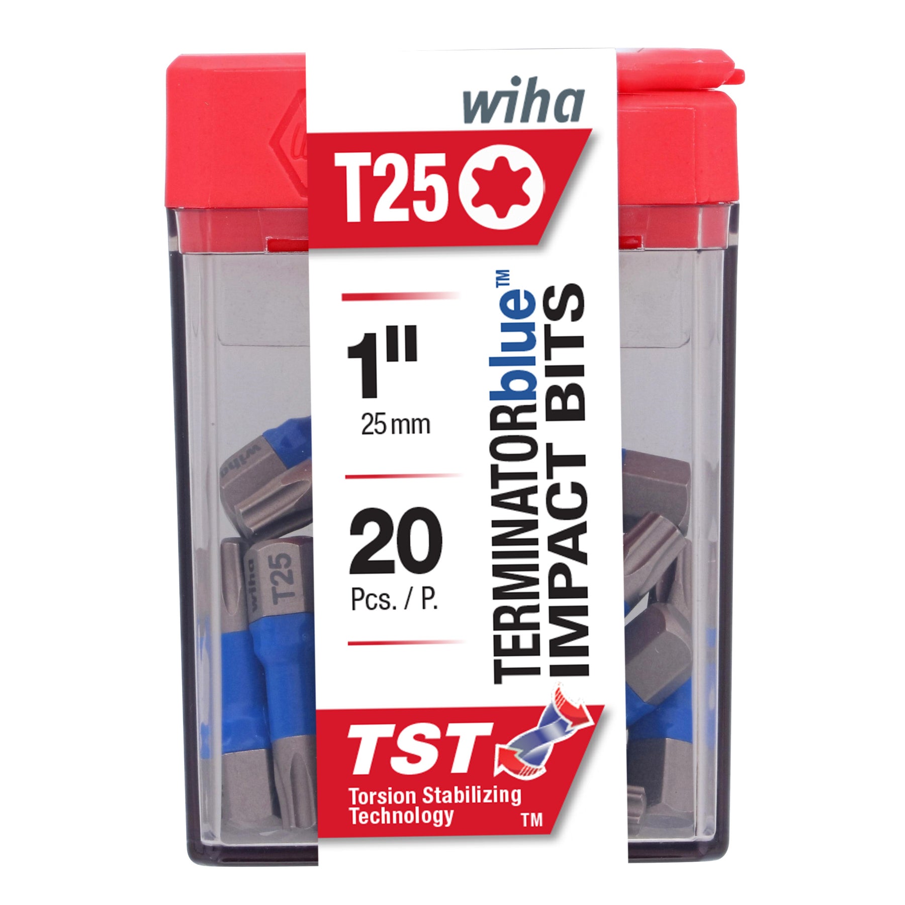 Wiha 70060 TerminatorBlue Impact Bit Torx T25 - 1 Inch - 20 Pack