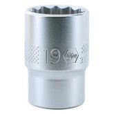 Wiha 33835 12 Point - 1/2" Drive Socket 19.0mm