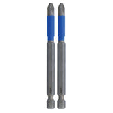 Wiha 70302 TerminatorBlue Impact Bit Phillips #2 - 3.5 Inch - 2 Pack
