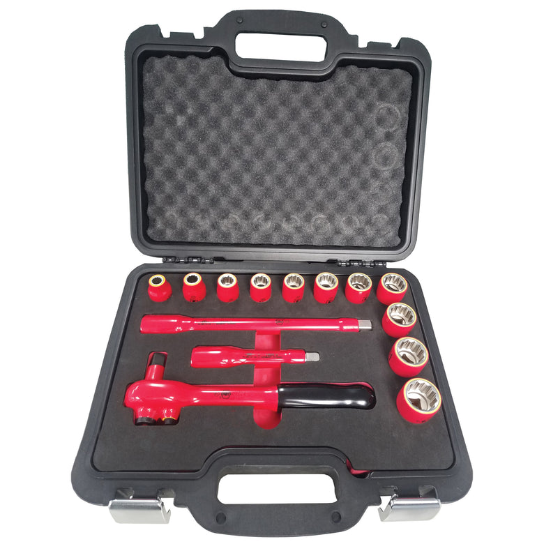 14 Piece Insulated Socket Set 1/2" Drive - Metric