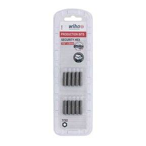 Security Hex Bit 7/32 - 25mm - 10 Pack