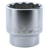 Wiha 33850 12 Point - 1/2" Drive Socket 34.0mm