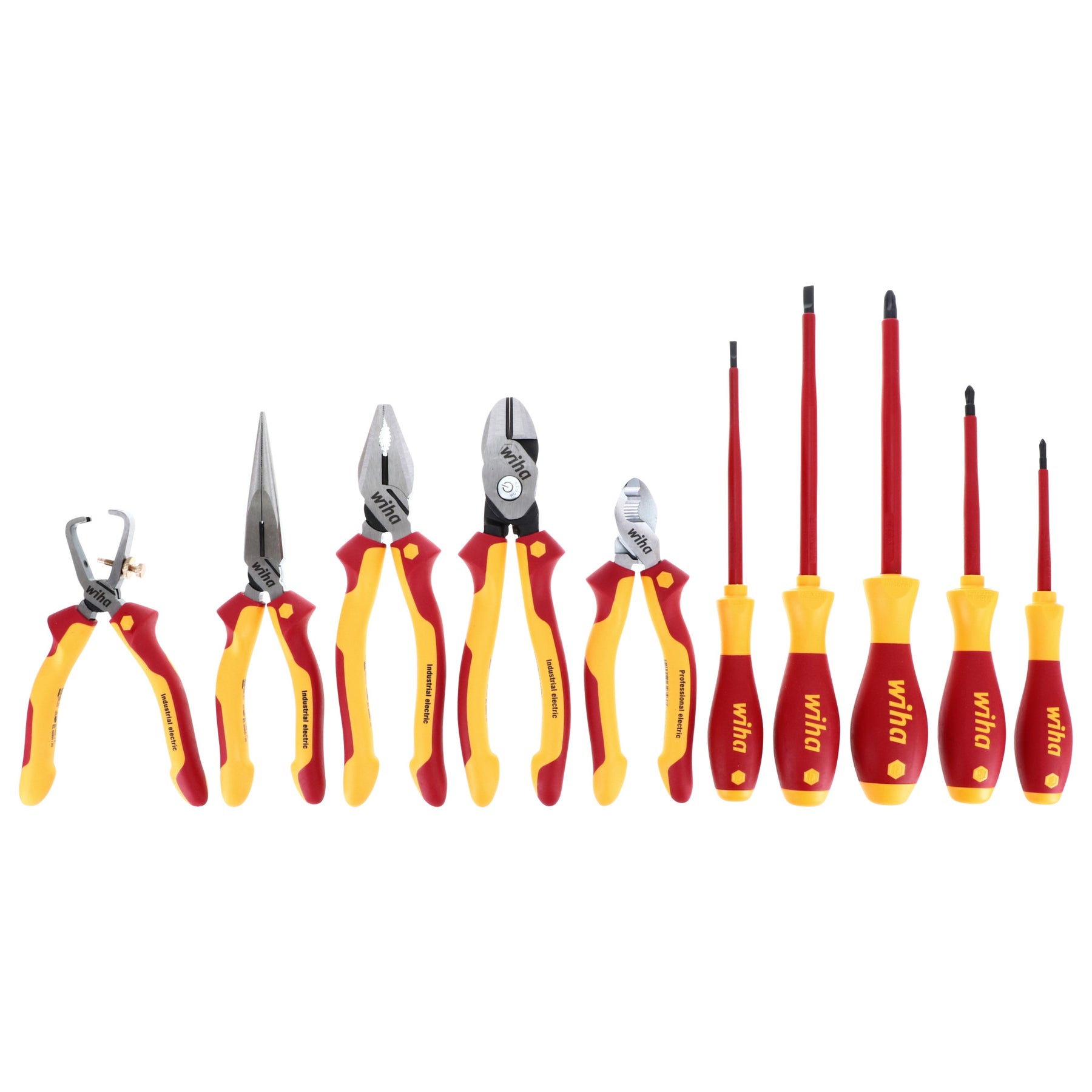 10 Piece Insulated Pliers-Cutters and Screwdriver Set