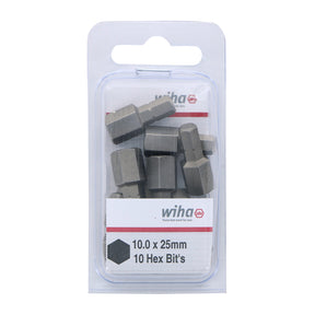 Hex Bit 10.0mm - 25mm - 10 Pack