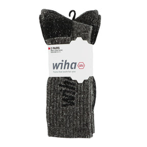 Wiha Wool Socks Grey One Size (2 Pack)