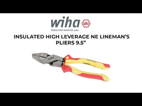 Insulated NE Style Lineman's Pliers 9.5" Video