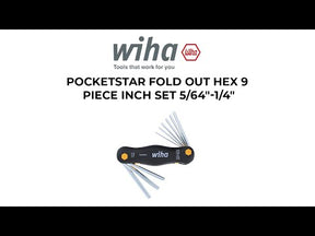 9 Piece PocketStar Fold-Out Hex Key Set - SAE Video