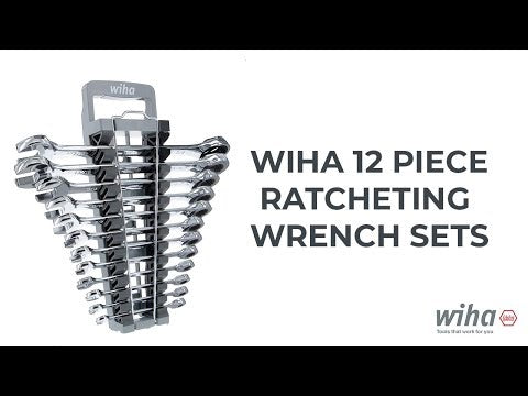 12 Piece Combination Ratchet Wrench Set - SAE Video