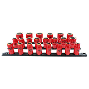 22 Piece Insulated Socket Set 1/2" Drive - Metric