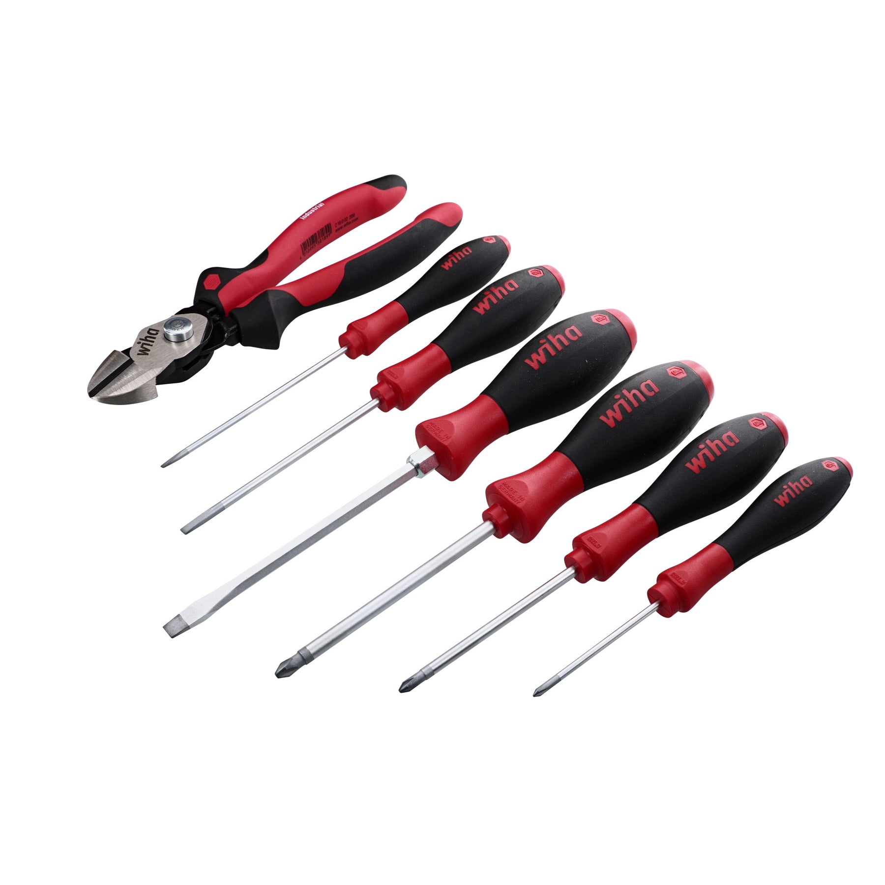 Wiha 30942 7 Piece Industrial SoftFinish BiCut Compound Cutter and SoftFinish Screwdriver Set