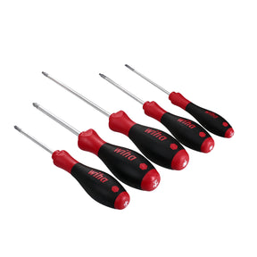 5 Piece SoftFinish Slotted and Phillips and Square Screwdriver Set