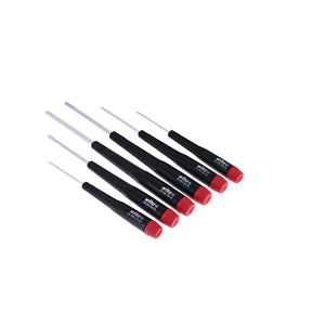 6 Piece Precision Slotted Screwdriver Set - Metric