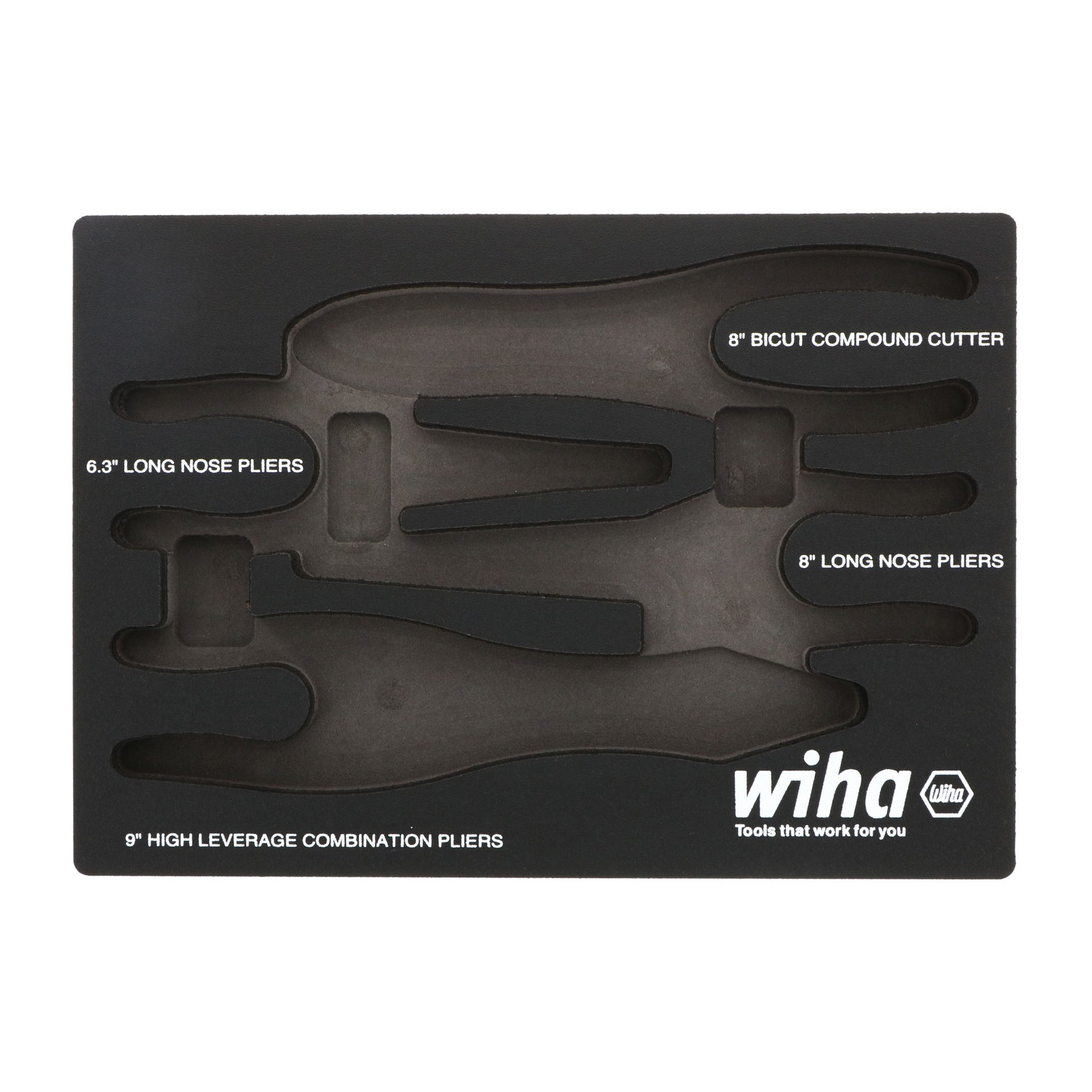 Wiha 93040 Empty Foam Tray for 4 Piece Pliers/Cutter Set