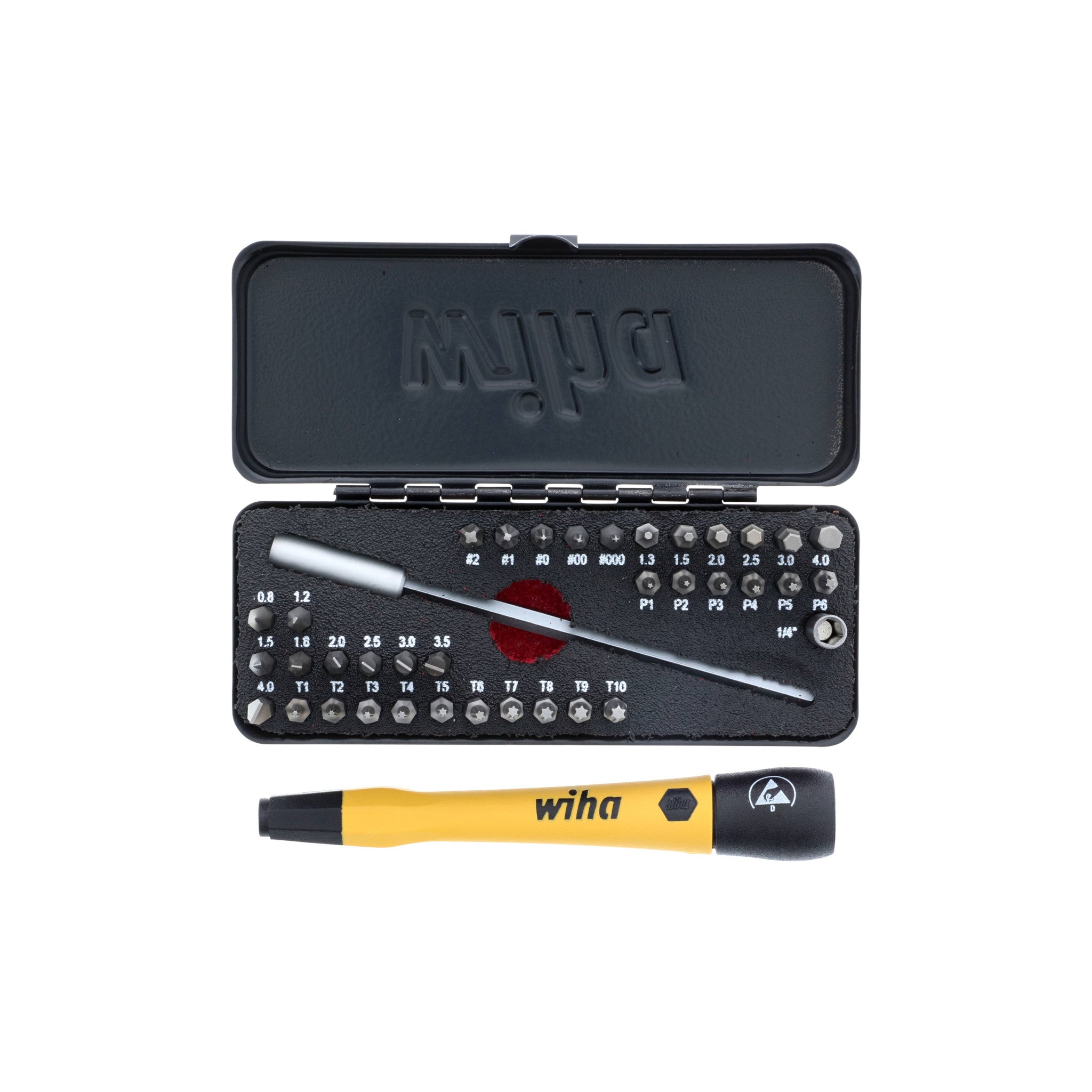 Wiha 75980 ESD Safe Mini Micro Bit Set 39 Pc.
