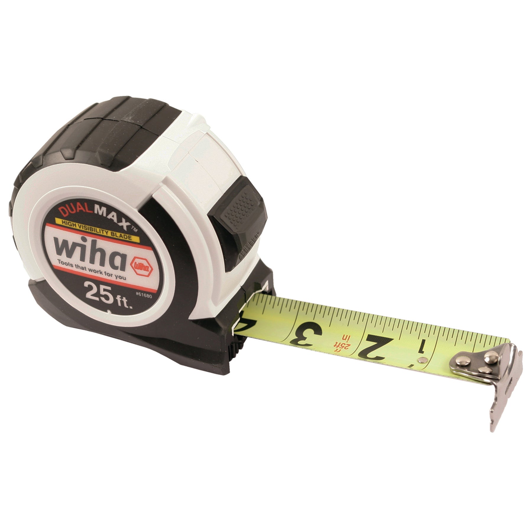 Wiha Tools 61680 25 Foot Dualmax Tape Measure