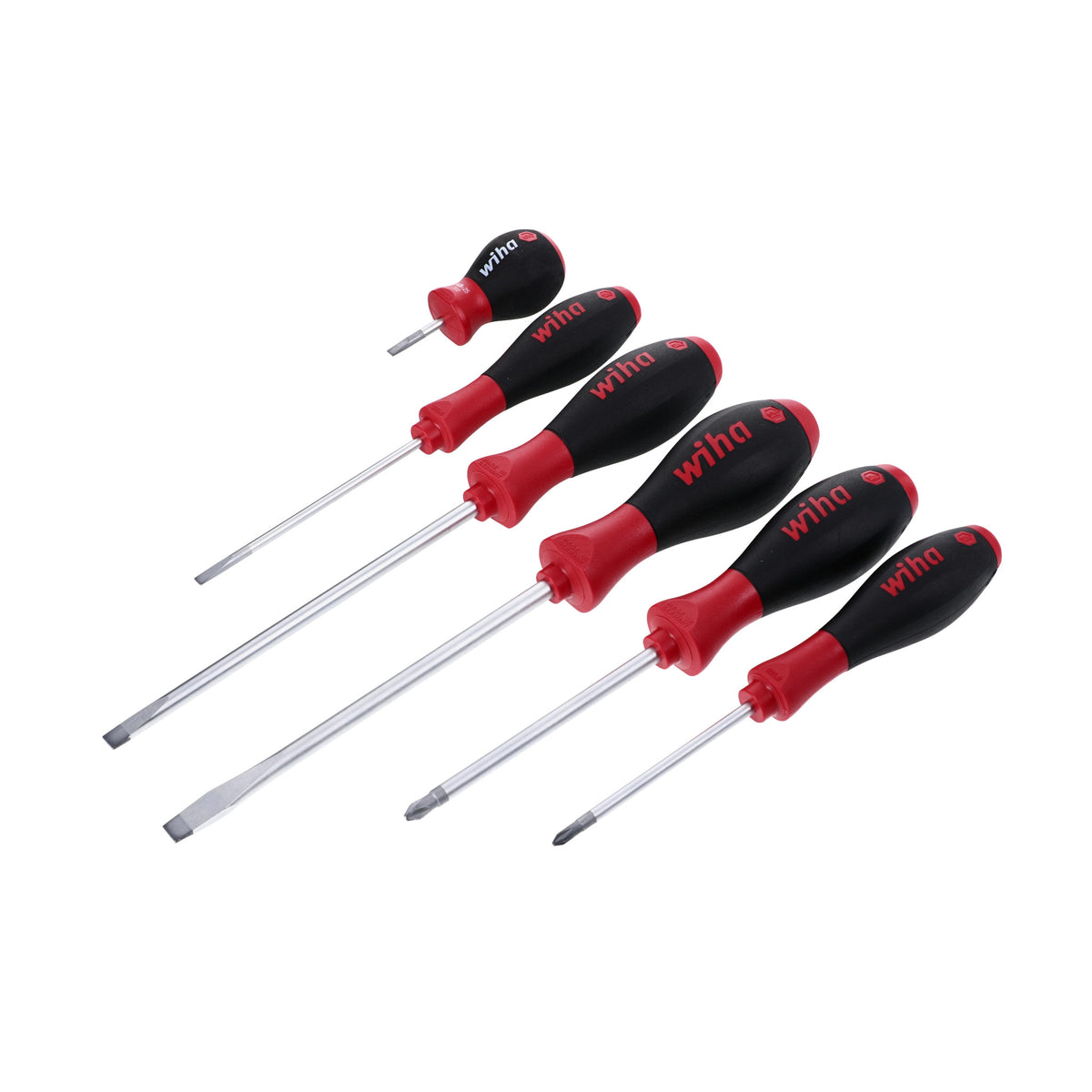 Wiha 30294 6 Piece SoftFinish Slotted and Phillips Screwdriver Set