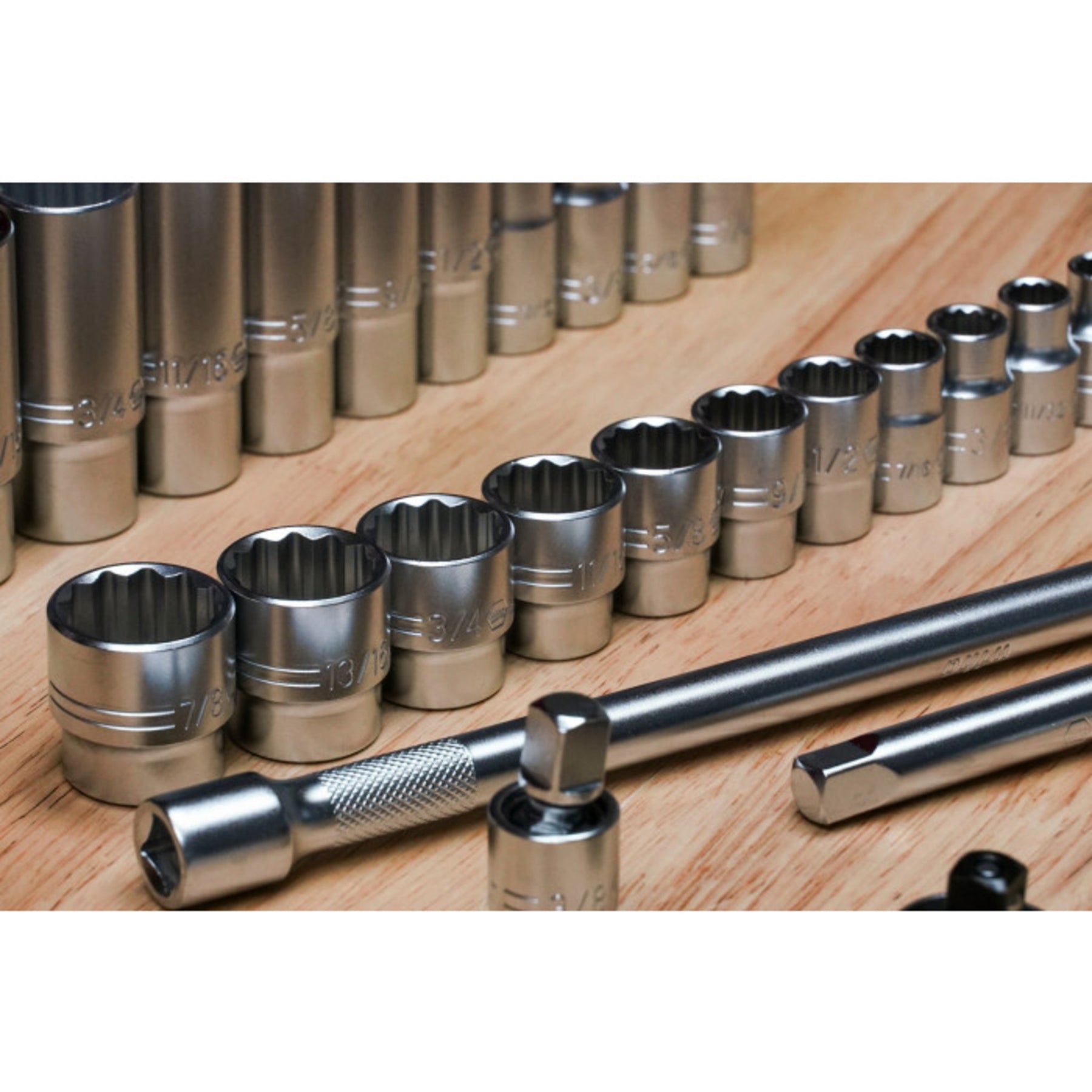 63-Piece 3/8” Drive MM and SAE Socket Set