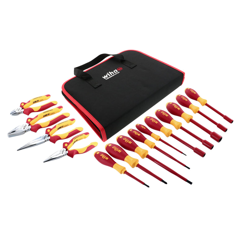 14 Piece Insulated Pliers Cutters Screwdriver and Nut Driver Set