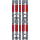 Wiha 76575 MaxxTor Impact Power Bit Hex 1/4" x 49mm - 10 Pack
