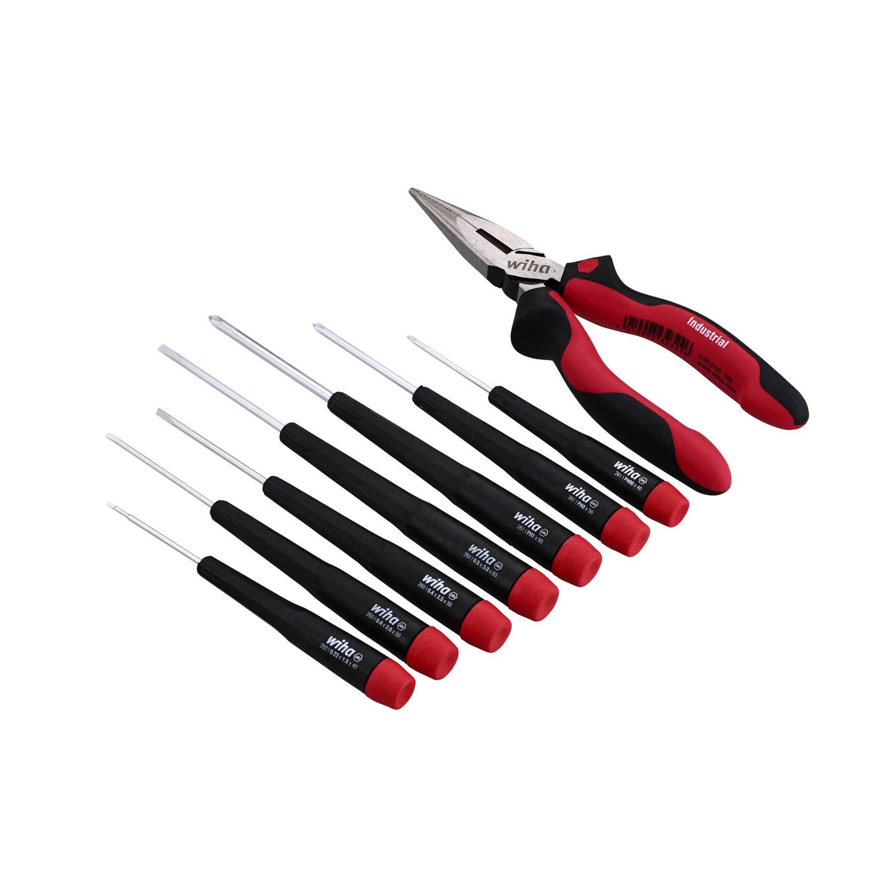 8 Piece Precision Slotted and Phillips Screwdrivers and Pliers Set