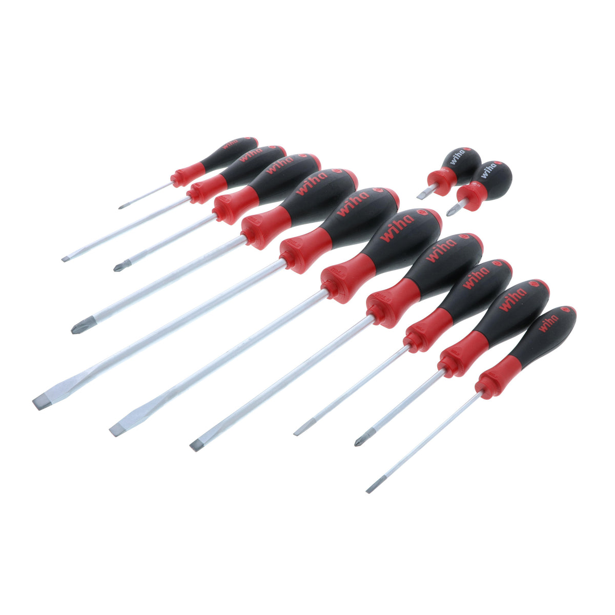 Wiha 30297 12 Piece SoftFinish Slotted and Phillips Screwdriver Set