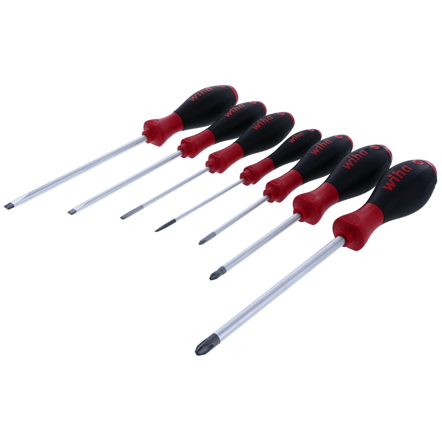Wiha 30278 7 Piece SoftFinish Slotted and Phillips Screwdriver Set