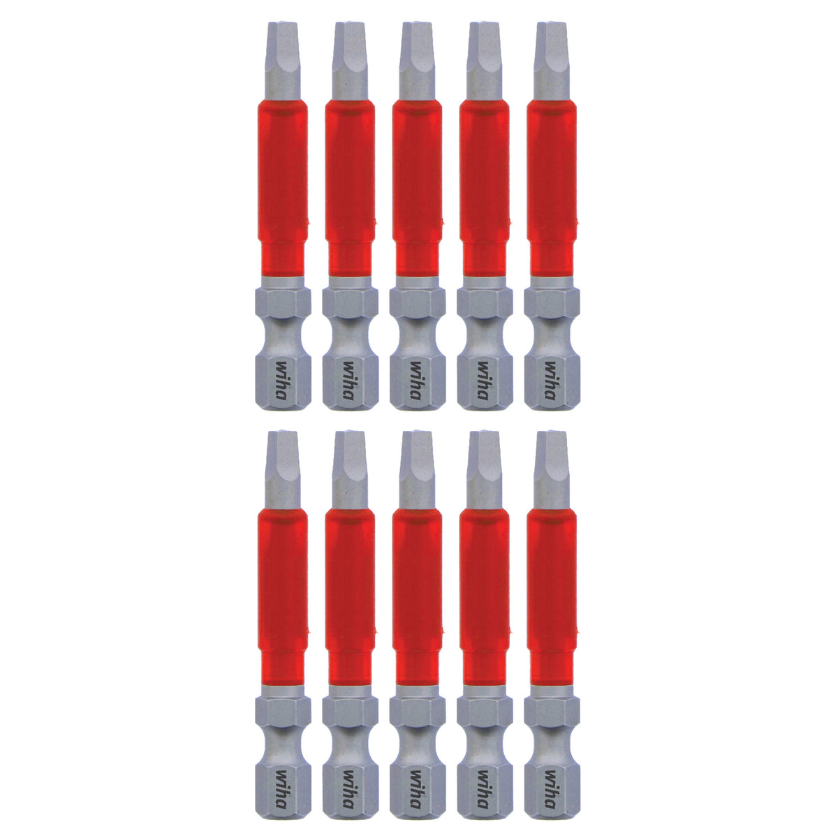 Wiha 76579 MaxxTor Impact Power Bit Square #2 x 49mm - 10 Pack