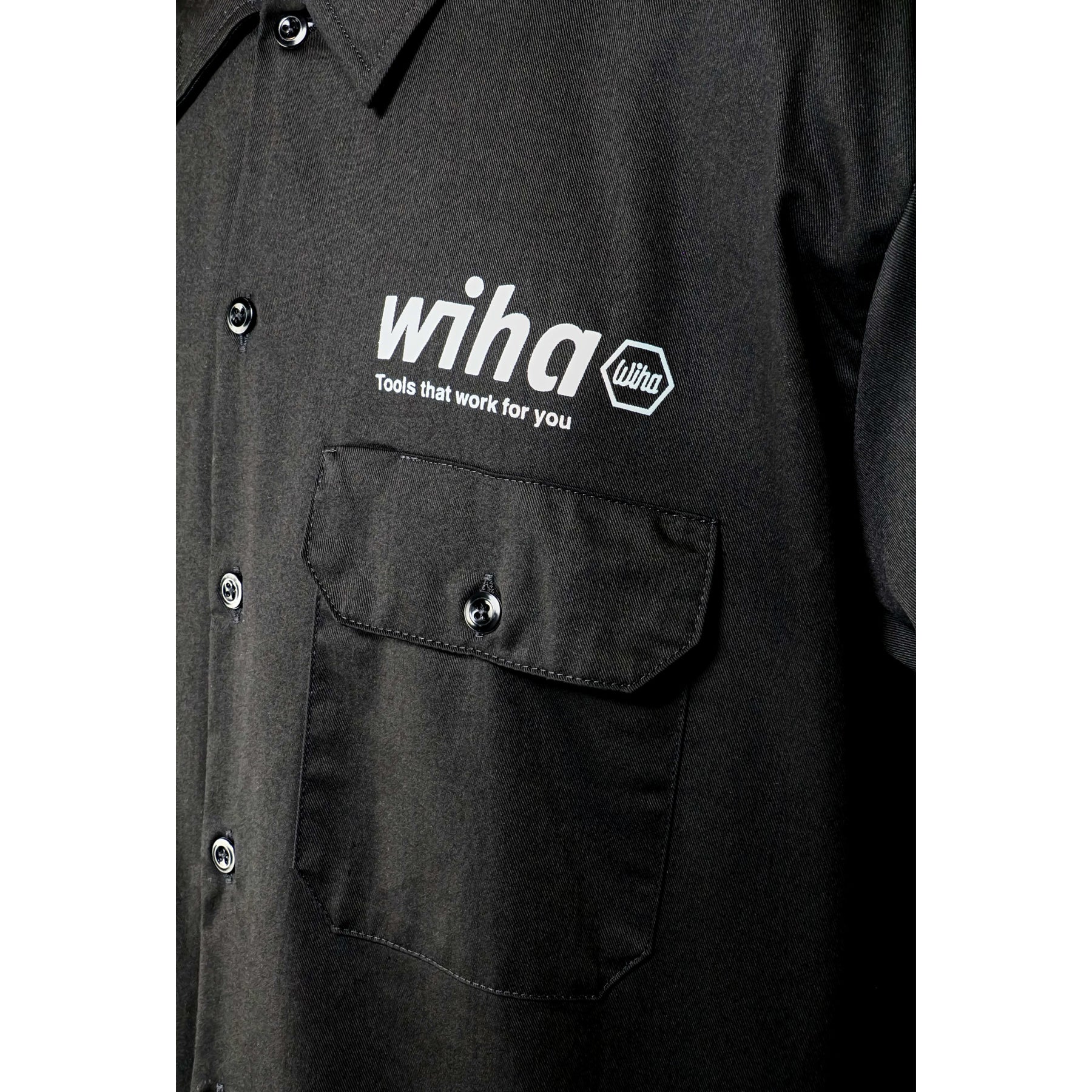 Wiha Men's Dickies Short Sleeve Work Shirt Black Medium