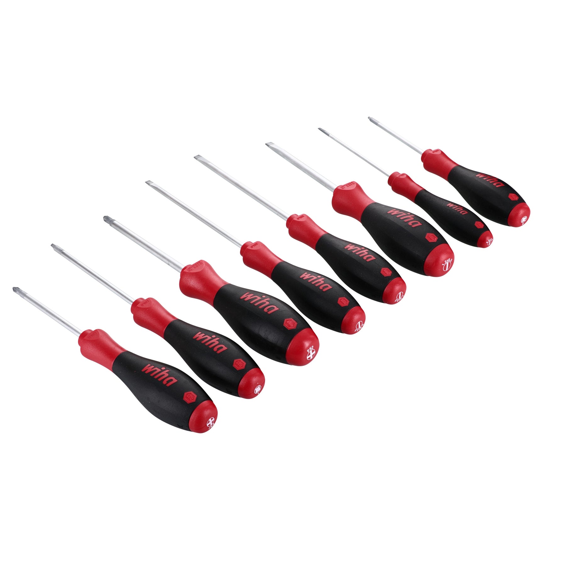 8 Piece SoftFinish Slotted and Phillips and Square Screwdriver Set