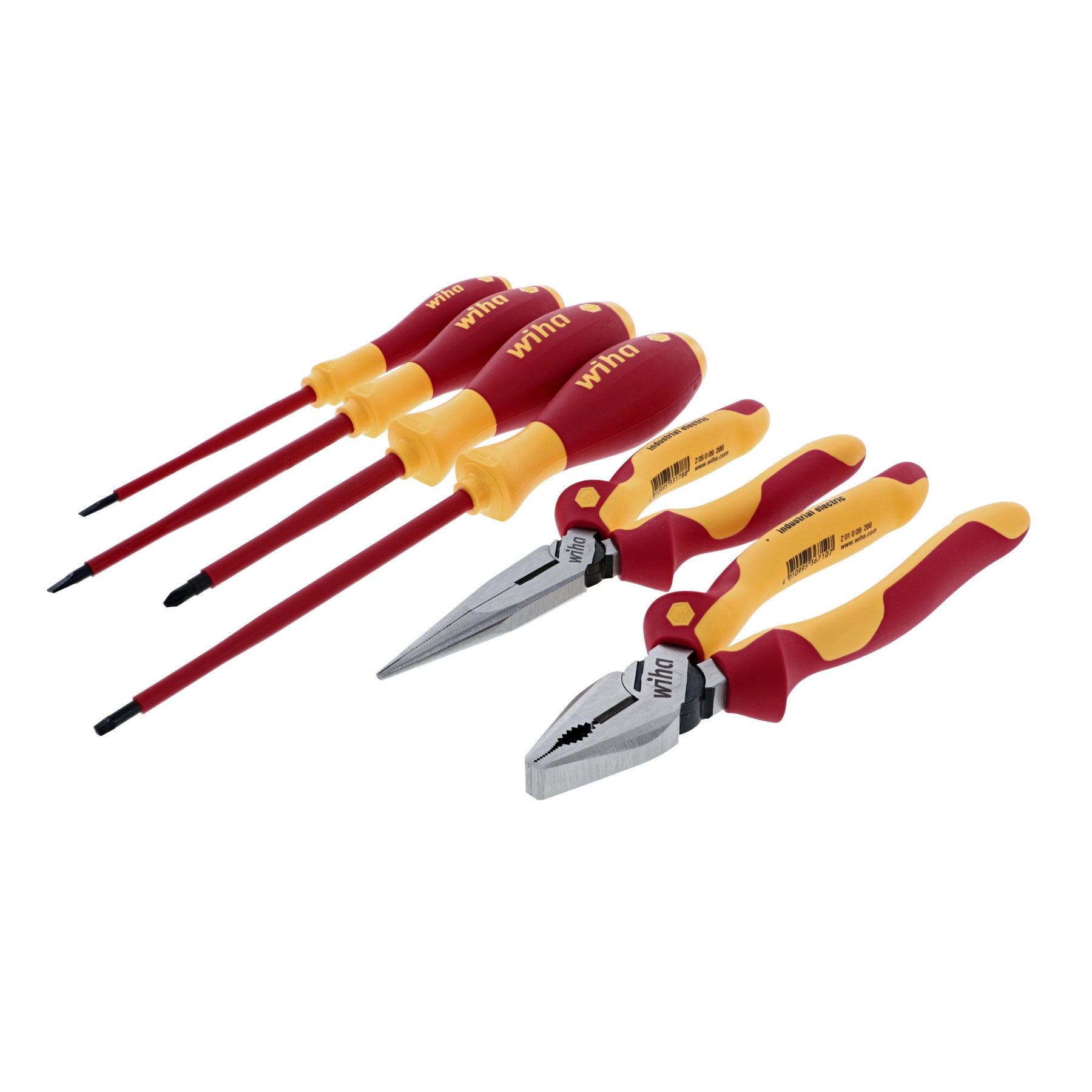 6 Piece Insulated Industrial Pliers and Screwdriver Set