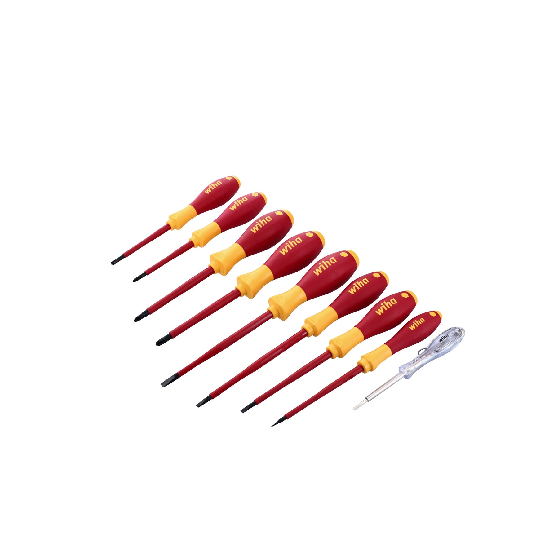 Wiha 32089 9 Piece Insulated SoftFinish Screwdriver and Voltage Detector Set