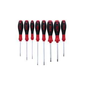 8 Piece SoftFinish Slotted and Phillips and Square Screwdriver Set